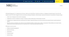 Desktop Screenshot of nriwealth.com